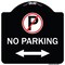 Signmission No Parking Heavy-Gauge Aluminum Architectural Sign, 18" x 18", BW-1818-23819 A-DES-BW-1818-23819 - alternate 1